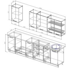 Кухонный гарнитур Лада 2800 (Стол. 26мм) в Губахе - gubaha.mebel24.online | фото 2