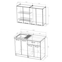 Кухонный гарнитур Лариса лайт 1 1200 мм в Губахе - gubaha.mebel24.online | фото 2
