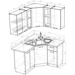 Кухонный гарнитур Лариса оптима 2 1500х1300 мм в Губахе - gubaha.mebel24.online | фото 2