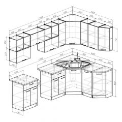 Кухонный гарнитур Лариса оптима 5 2700х1600 мм в Губахе - gubaha.mebel24.online | фото 2