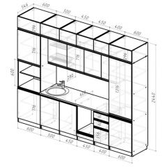 Кухонный гарнитур Лоретта люкс 3000 мм в Губахе - gubaha.mebel24.online | фото 2