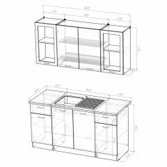 Кухонный гарнитур Сабрина стандарт 1600 в Губахе - gubaha.mebel24.online | фото 3