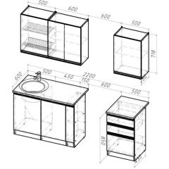 Кухонный гарнитур Сиена стандарт 1600 мм в Губахе - gubaha.mebel24.online | фото 2