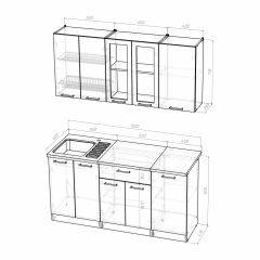 Кухонный гарнитур Светлана стандарт 1600 в Губахе - gubaha.mebel24.online | фото 3