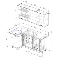 Кухонный гарнитур угловой Пайн 1000х1800 (Стол. 26мм) в Губахе - gubaha.mebel24.online | фото 2