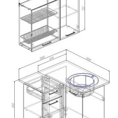 Кухонный гарнитур угловой Вегас 1000*1000 (Стол. 26мм) в Губахе - gubaha.mebel24.online | фото 2