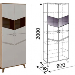 Лимба (гостиная) М02 Шкаф-витрина в Губахе - gubaha.mebel24.online | фото