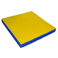 Мат гимнастический 1х1х0,1м цв. синий-желтый в Губахе - gubaha.mebel24.online | фото 1