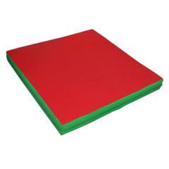 Мат гимнастический 1х1х0,08м цв. зеленый-красный в Губахе - gubaha.mebel24.online | фото 1