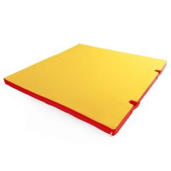 Мат гимнастический 1х1х0,08м с вырезом под стойки цв. красный-желтый в Губахе - gubaha.mebel24.online | фото 1