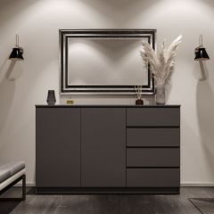 МОРИ МК 1600.1 Комод (графит) в Губахе - gubaha.mebel24.online | фото