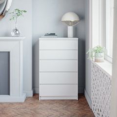 МОРИ МК 700.5 Комод (белый) в Губахе - gubaha.mebel24.online | фото