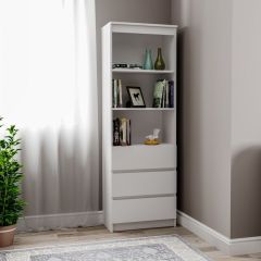 МОРИ МСТ 600.3 Стеллаж (белый) в Губахе - gubaha.mebel24.online | фото