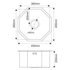 Мойка D400BR Octavia MELANA Profline 1,2/200 БРОНЗА врезная фигурная D400BR в Губахе - gubaha.mebel24.online | фото 3