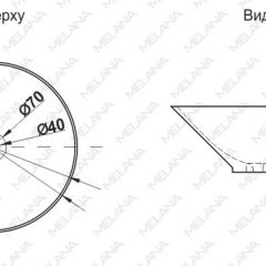 Накладная раковина melana mln-7020-b1+b18 (t4006hb1+b18 ) (сине-черная) в Губахе - gubaha.mebel24.online | фото 2