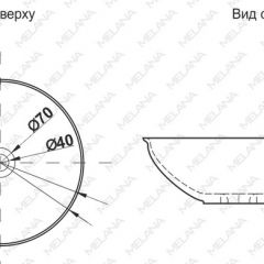 Накладная раковина melana mln-t4029-b15 в Губахе - gubaha.mebel24.online | фото 2