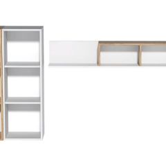 Навесные модули Эльза (Дуб Крафт Золотой/Белый) в Губахе - gubaha.mebel24.online | фото 2