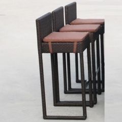 Плетеный барный стул Y390A-W63 Brown в Губахе - gubaha.mebel24.online | фото