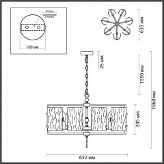 Подвесная люстра Odeon Light Elegante 4878/7 в Губахе - gubaha.mebel24.online | фото 4