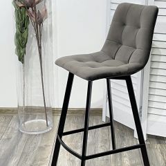 Полубарный стул CHILLI-QB SQUARE графит #14, велюр / черный каркас (H=66cm) М-City в Губахе - gubaha.mebel24.online | фото 4