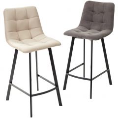 Полубарный стул CHILLI-QB SQUARE графит #14, велюр / черный каркас (H=66cm) М-City в Губахе - gubaha.mebel24.online | фото 5