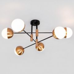 Потолочная люстра Eurosvet Nuvola 70129/6 латунь в Губахе - gubaha.mebel24.online | фото