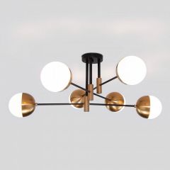 Потолочная люстра Eurosvet Nuvola 70129/6 латунь в Губахе - gubaha.mebel24.online | фото 2