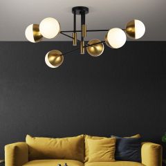 Потолочная люстра Eurosvet Nuvola 70129/6 латунь в Губахе - gubaha.mebel24.online | фото 3