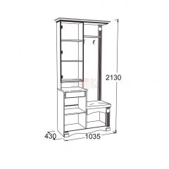 Прихожая Саша - 15 в Губахе - gubaha.mebel24.online | фото 2