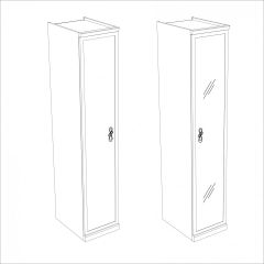 Шкаф 1-но ств с зеркалом Мишель в Губахе - gubaha.mebel24.online | фото