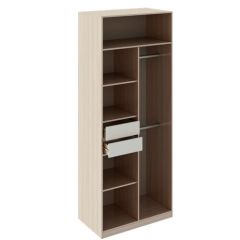 Шкаф 2 двери Глэдис М22 (ЯШС/Белый) в Губахе - gubaha.mebel24.online | фото 2