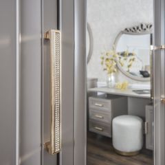 Шкаф 4-х ств с зеркалами Мокко (серый камень) в Губахе - gubaha.mebel24.online | фото 3