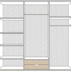 Шкаф 6-и дверный с зеркалами (02.146) Рома (беж) в Губахе - gubaha.mebel24.online | фото 2