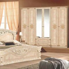 Шкаф 6-и дверный с зеркалами (02.146) Рома (беж) в Губахе - gubaha.mebel24.online | фото 3