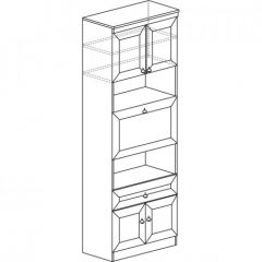 Шкаф барный №605 Инна Денвер темный в Губахе - gubaha.mebel24.online | фото 2