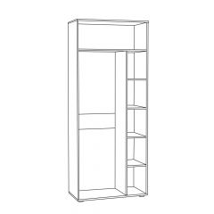 Шкаф для одежды 1751 Бьянка в Губахе - gubaha.mebel24.online | фото 2