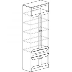 Шкаф для посуды №612 "Инна" Денвер светлый в Губахе - gubaha.mebel24.online | фото 4