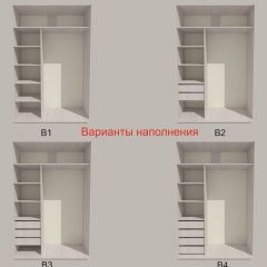 Шкаф-купе 1300 серии SILVER S4+S3Z+B2+PL1 (2 ящика+1 штанга) профиль «Серебро» в Губахе - gubaha.mebel24.online | фото 5