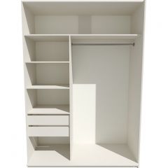Шкаф-купе 1400 серии SOFT D1+D3+B2+PL1 (2 ящика+1штанга) профиль «Графит» в Губахе - gubaha.mebel24.online | фото 2