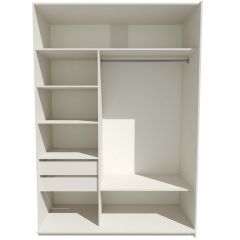 Шкаф-купе 1400 серии SOFT D6+D4+B2+PL2 (2 ящика+1штанга+1 полка) профиль «Капучино» в Губахе - gubaha.mebel24.online | фото 2