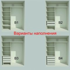 Шкаф-купе 1500 серии NEW CLASSIC K2+K2+B2+PL2(2 ящика+1 штанга+1 полка) профиль «Капучино» в Губахе - gubaha.mebel24.online | фото 7