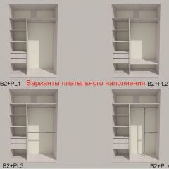 Шкаф-купе 1500 серии SILVER S3+S4+B2+PL4 (2 ящика+F обр.штанга) профиль «Серебро» в Губахе - gubaha.mebel24.online | фото 6