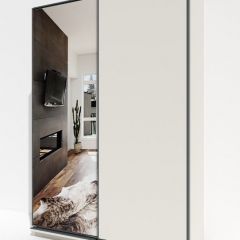 Шкаф-купе 1600 серии SOFT D1+D3+B2+PL1 (2 ящика+1штанга) профиль «Графит» в Губахе - gubaha.mebel24.online | фото 2