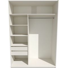 Шкаф-купе 1600 серии SOFT D1+D3+B2+PL1 (2 ящика+1штанга) профиль «Графит» в Губахе - gubaha.mebel24.online | фото 3