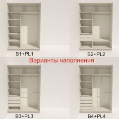 Шкаф-купе 1600 серии SOFT D1+D3+B2+PL1 (2 ящика+1штанга) профиль «Графит» в Губахе - gubaha.mebel24.online | фото 5