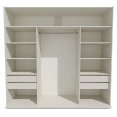 Шкаф-купе 2400 серии SOFT D4+D4+D4+B22+PL1 (по 2 ящика лев/прав+1штанга) профиль «Графит» в Губахе - gubaha.mebel24.online | фото 2
