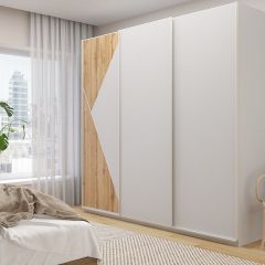 Шкаф-купе 2400 серии SOFT D7+D3+D3+B22+PL4 (по 2 ящика лев/прав+2штанги) профиль «Капучино» в Губахе - gubaha.mebel24.online | фото 5