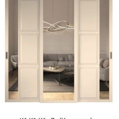 Шкаф-купе 2450 серии NEW CLASSIC K5+K5+K5+B22+PL3 (по 2 ящика лев/прав+1 штанга+1полка) профиль «Капучино» в Губахе - gubaha.mebel24.online | фото 15