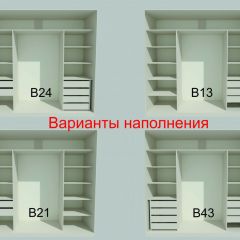 Шкаф-купе 2450 серии NEW CLASSIC K6Z+K1+K6+B22+PL1 (по 2 ящика лев/прав+1 штанга) профиль «Капучино» в Губахе - gubaha.mebel24.online | фото 7