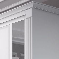 Шкаф-купе 2450 серии NEW CLASSIC K6Z+K1+K6+B22+PL2 (по 2 ящика лев/прав+1 штанга+1 полка) профиль «Капучино» в Губахе - gubaha.mebel24.online | фото 4